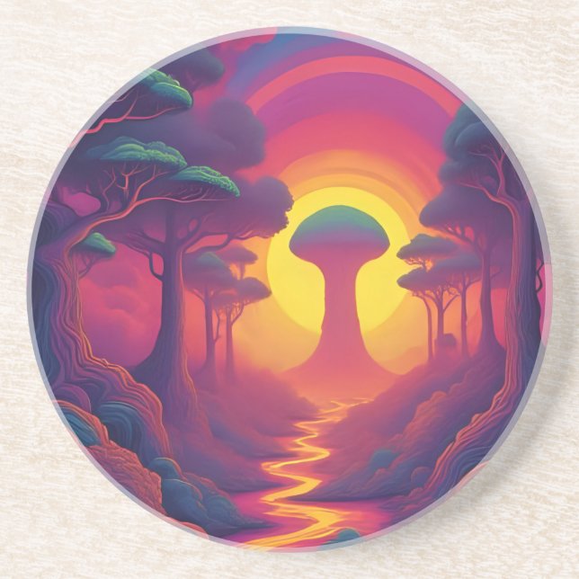 Beginning of The Fall Art Coaster (Front)