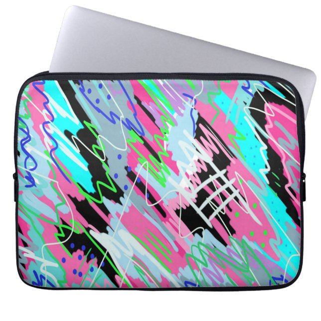 Beginning to Bloom Abstract Laptop Sleeve (Front)