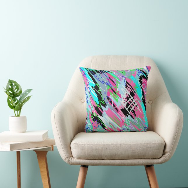 Beginning to Bloom Abstract Print Cushion (Chair)
