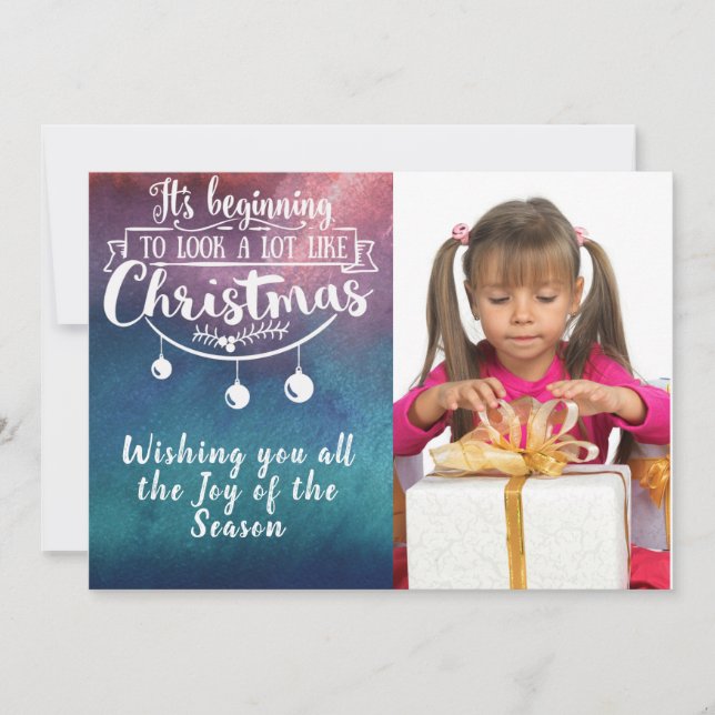Beginning to Look Like Christmas/2-Sided Photo Holiday Card (Front)