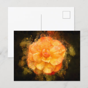 Begonia flower watercolor - bb2 postcard