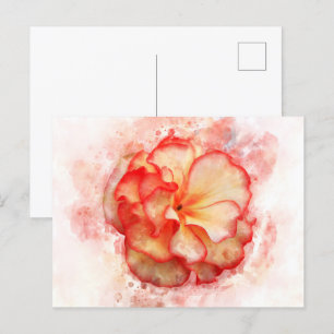Begonia flower watercolor - wb3 postcard