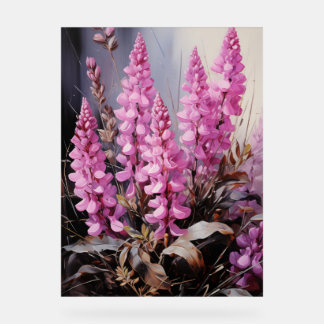 Begonia - Impasto Floral Acrylic Sign