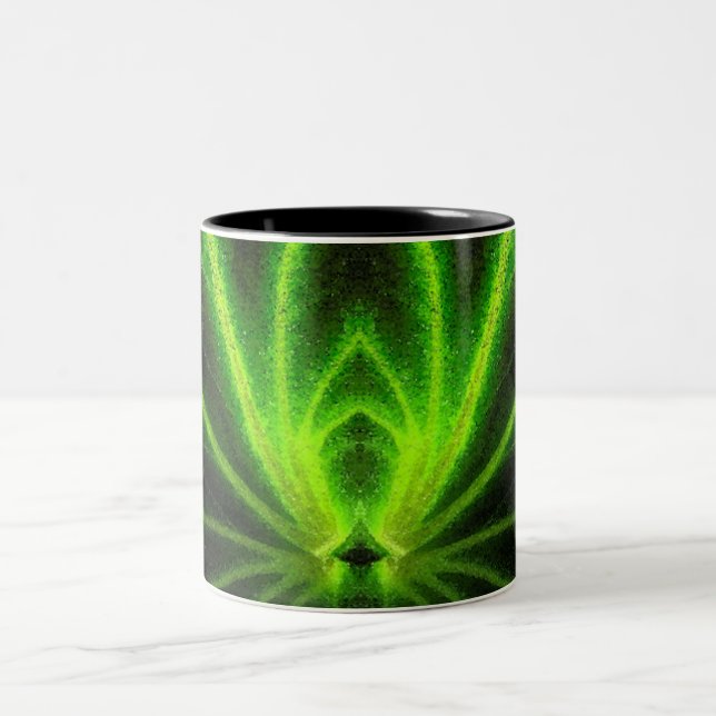 Begonia Leaf Abstract Two-Tone Coffee Mug (Center)
