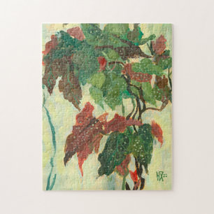 Begonia Maculata Home Garden Plant Floral Painting Jigsaw Puzzle