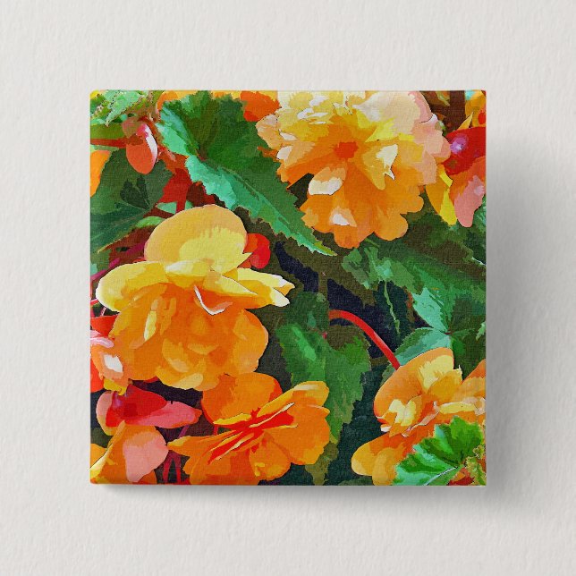 BEGONIAS 15 CM SQUARE BADGE (Front)