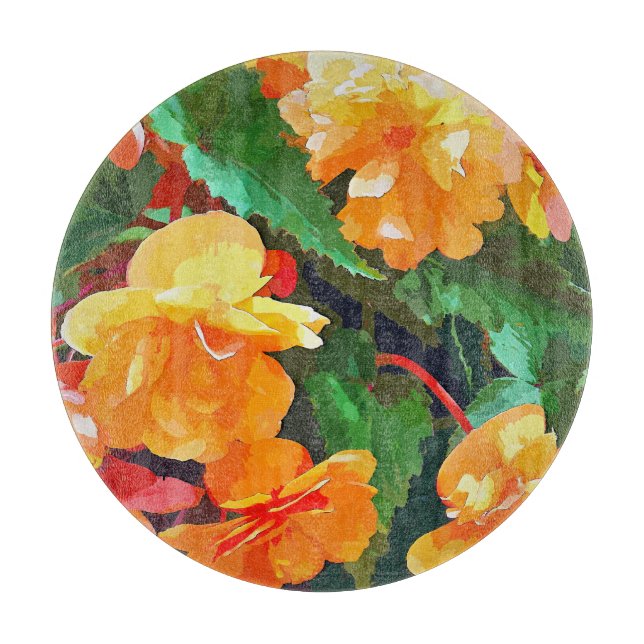 BEGONIAS CUTTING BOARD (Front)