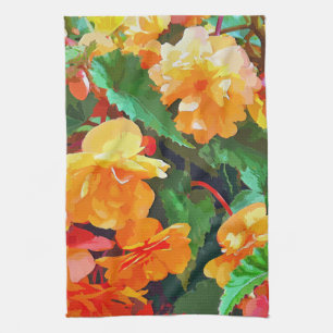 BEGONIAS TEA TOWEL