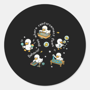 Behavior Analyst Silly Goose Rbt Aby Therapy Sped Classic Round Sticker