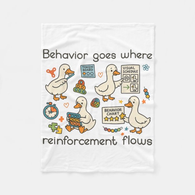 Behavior Analyst Silly Goose Rbt Aby Therapy Sped  Fleece Blanket (Front)