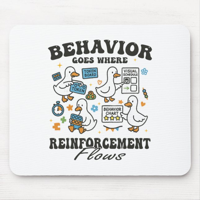 Behavior Analyst Silly Goose Rbt Aby Therapy Sped  Mouse Pad (Front)
