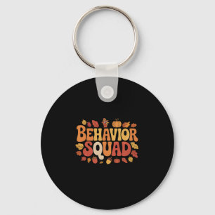 Behavior Squad Thanksgiving Psychology Humor Fall Key Ring