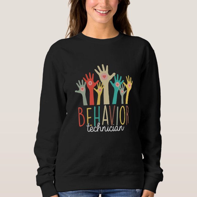 Behavior Technician Job Pride ABA Applied Behavior Sweatshirt (Front)