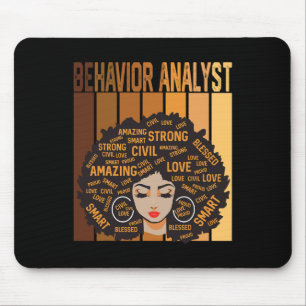 Behaviour Analyst African American Women Black His Mouse Pad