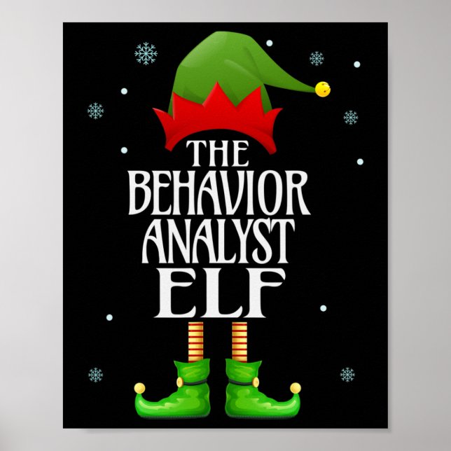 Behaviour Analyst Elf Xmas Funny Family Matching C Poster (Front)