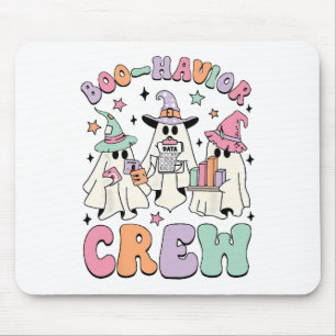 Behaviour Analyst Halloween A Cute Ghost Boo-havio Mouse Pad
