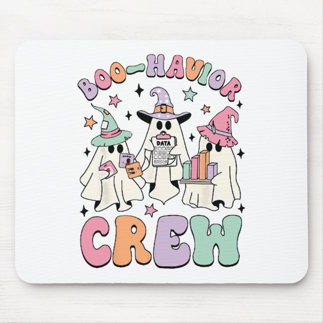 Behaviour Analyst Halloween A Cute Ghost Boo-havio Mouse Pad (Front)