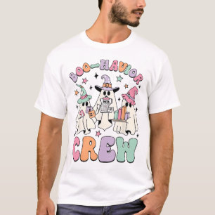 Behaviour Analyst Halloween A Cute Ghost Boo-havio T-Shirt