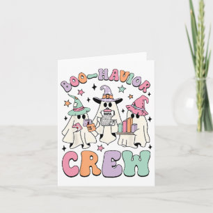 Behaviour Analyst Halloween Aba Cute Ghost Boo-hav Card
