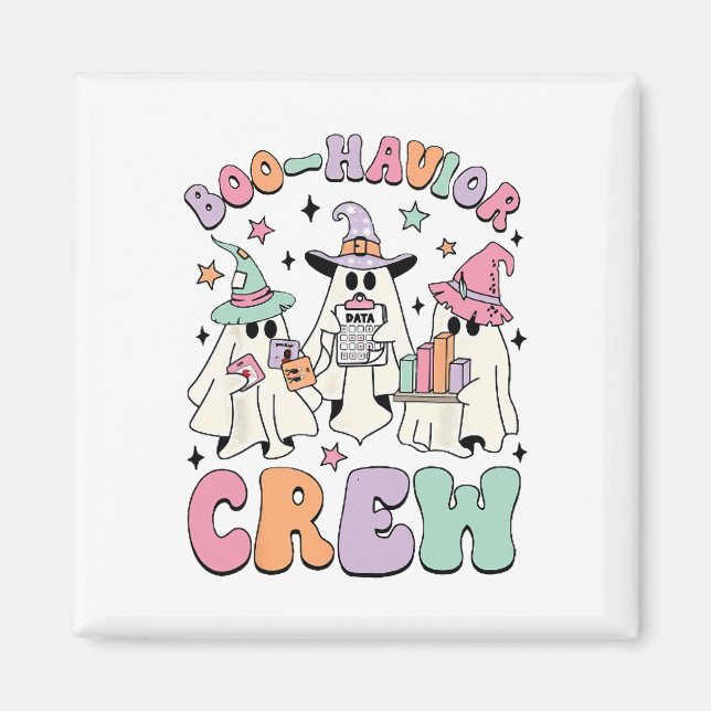 Behaviour Analyst Halloween Aba Cute Ghost Boo-hav Magnet (Front)