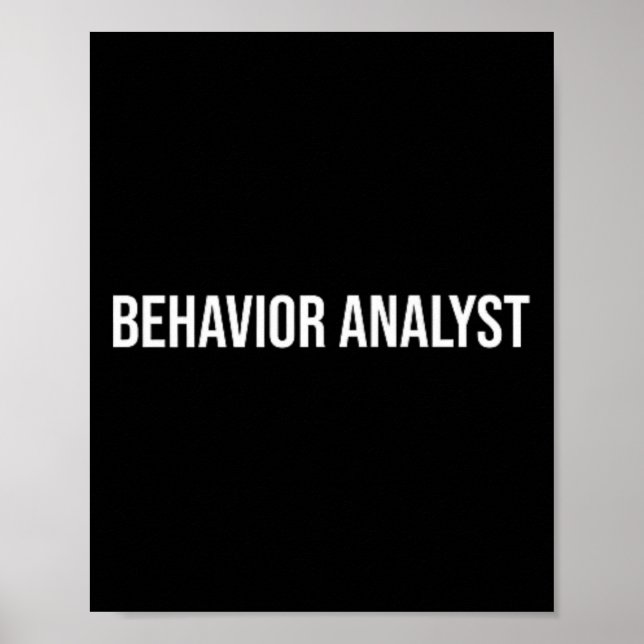 Behaviour Analyst Mental Health  Poster (Front)