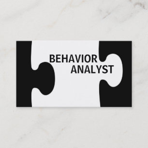 Behaviour Analyst Puzzle Piece Business Card