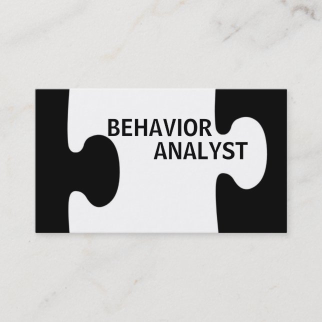 Behaviour Analyst Puzzle Piece Business Card (Front)