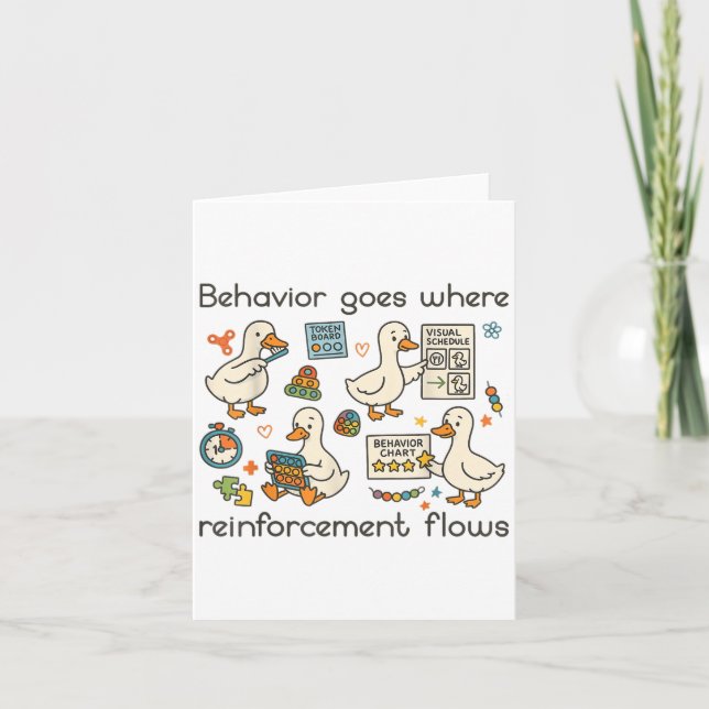 Behaviour Analyst Silly Goose Rbt Aba Therapy Sped Card (Front)
