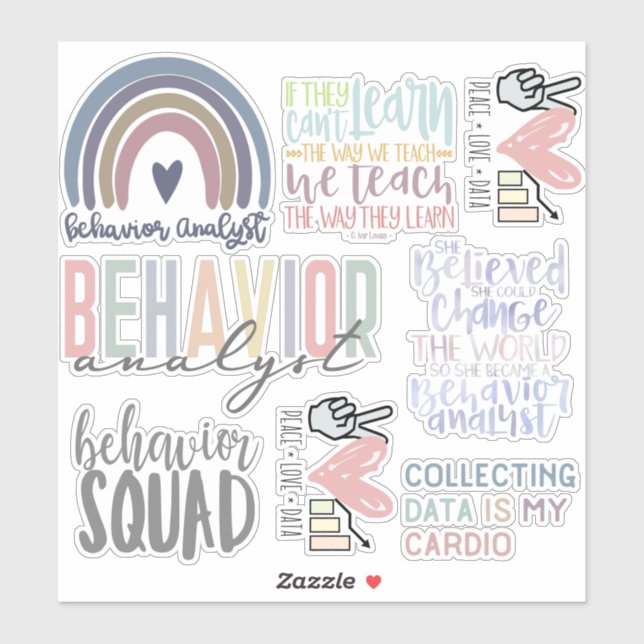 Behaviour Analyst Stickers, ABA stickers, ABA  (Sheet)