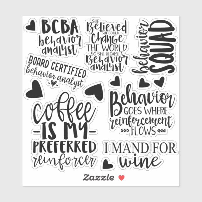 Behaviour Analyst Stickers, BCBA, BCBA (Sheet)