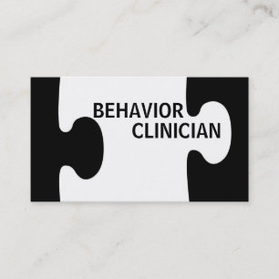 Behaviour Clinician Puzzle Piece Business Card