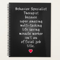 Behaviour Specialist Therapist Planner