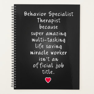 Behaviour Specialist Therapist Planner