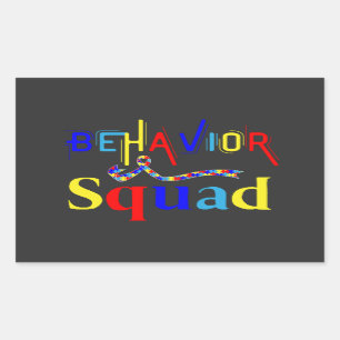 Behaviour Squad April Autism Awarenes Behaviour Te Rectangular Sticker