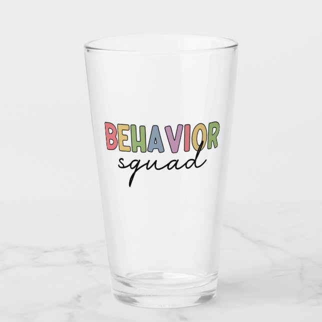 Behaviour Squad | Behaviour Therapist ABA Therapis Glass (Front)