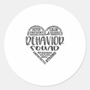 Behaviour squad, behavioural analyst, bcba classic round sticker