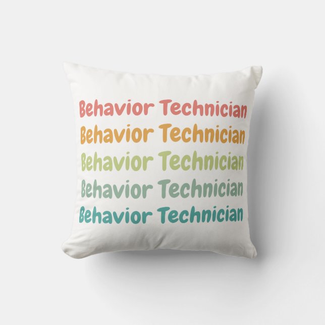 Behaviour Technician RBT Behaviour Tech Retro Cushion (Front)