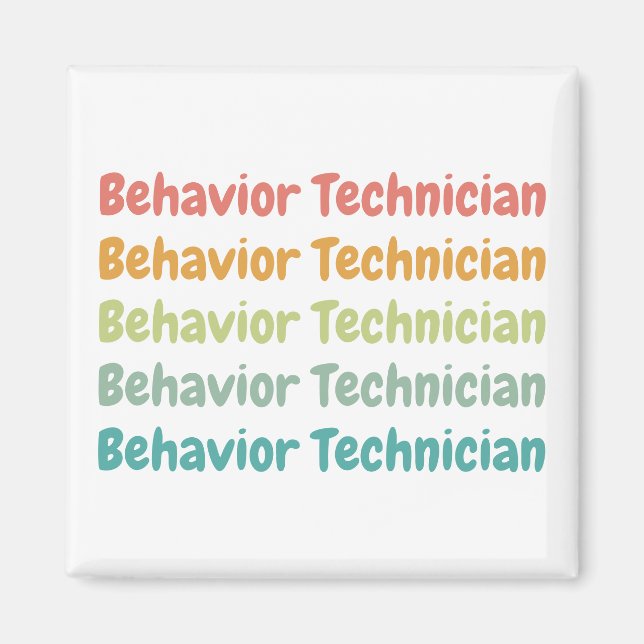 Behaviour Technician RBT Behaviour Tech Retro Magnet (Front)