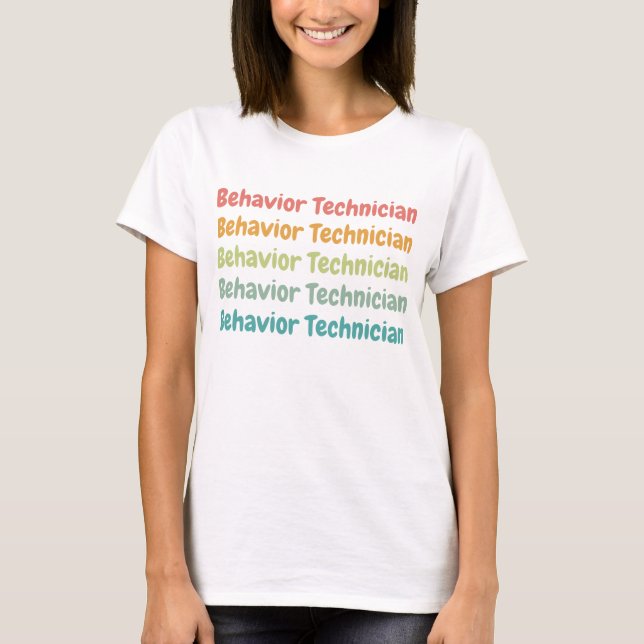 Behaviour Technician RBT Behaviour Tech Retro T-Shirt (Front)