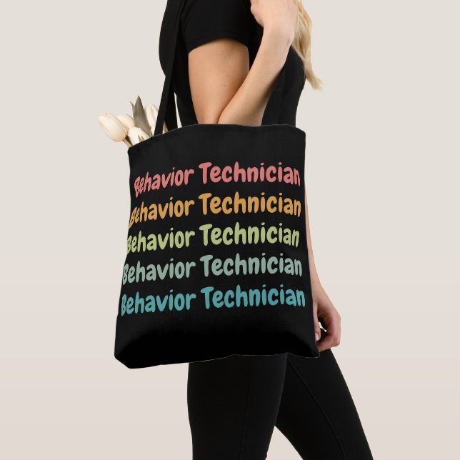 Behaviour Technician RBT Behaviour Tech Retro Tote Bag (Close Up)