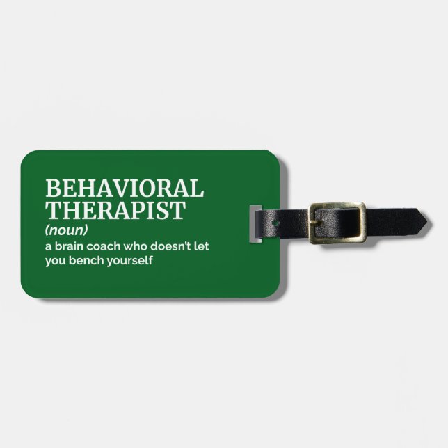Behavioural Therapist Definition Gift Idea Luggage Tag (Front Horizontal)