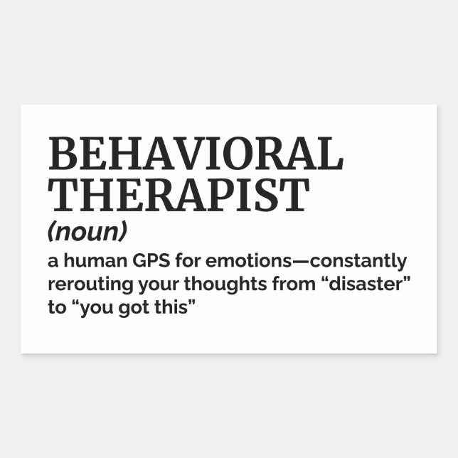 Behavioural Therapist – Funny Definition Stickers (Front)