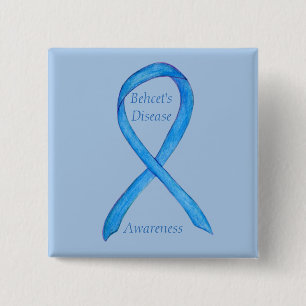 Behcet's Disease Awareness Custom Ribbon Art Pin