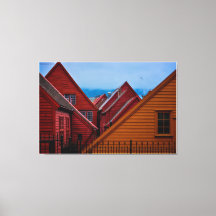 Behind Bryggen in Bergen, Norway