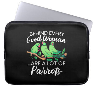 Behind Every Good Woman Are A Lot Of Parrots Laptop Sleeve