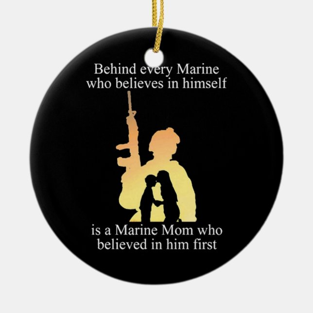 Behind Every Marine Ceramic Ornament (Front)