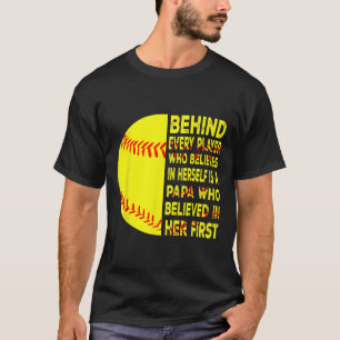 Behind Every Player Is Papa Happy Fathers Day Soft T-Shirt