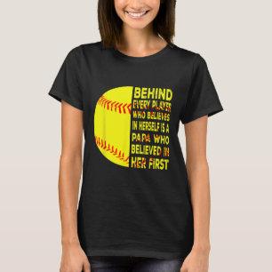 Behind Every Player Is Papa Happy Fathers Day Soft T-Shirt