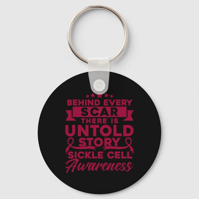 Behind Every Scar Sickle Cell Awareness  Key Ring (Front)