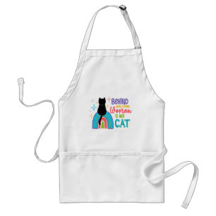 Behind Every Strong Woman Is Her Cat Standard Apron